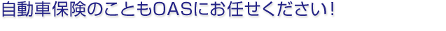 自動車保険のこともOASにお任せください!